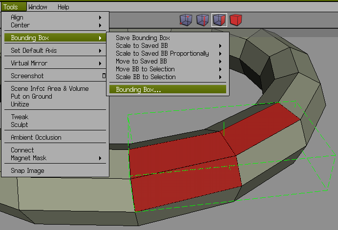 Menu Tools | Wings 3D