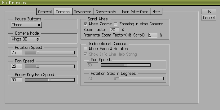 Preferences | Wings 3D
